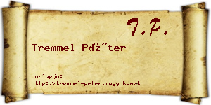 Tremmel Péter névjegykártya